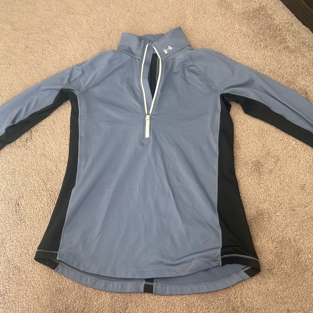 Under Armour Blue and Black Quarter Zip Top